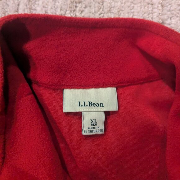 Lands' End Red Fleece Zipper Jacket-Size XLG - Picture 6 of 6